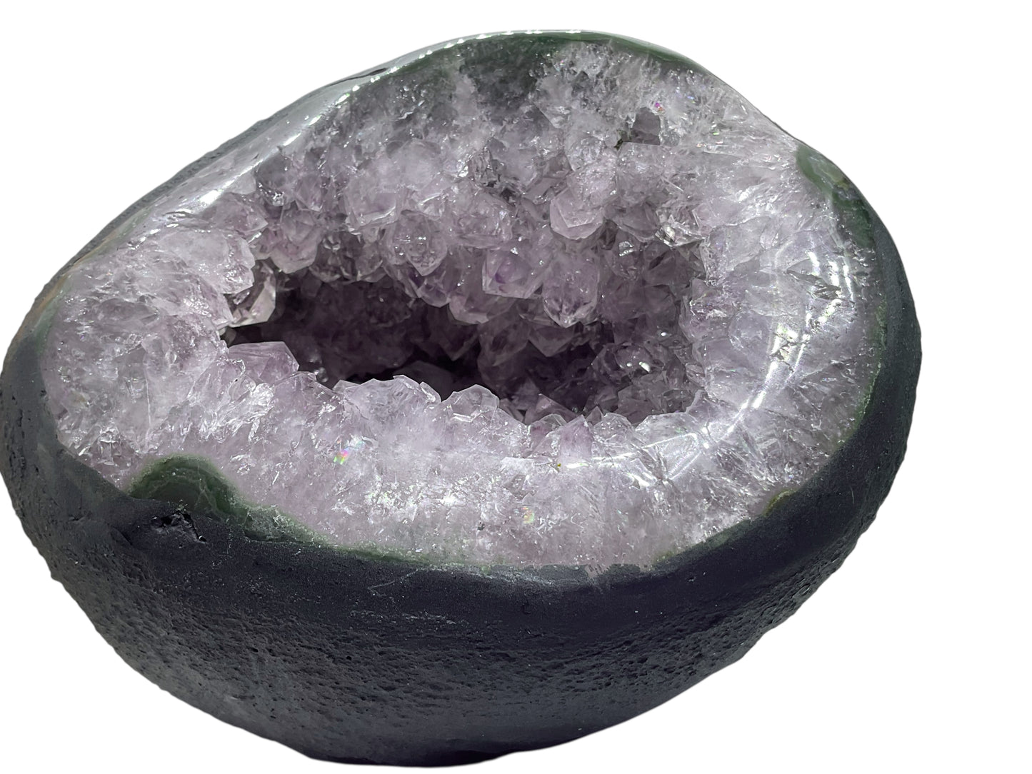 Amethyst Druse Minidruse mit phantastischen Kristallen I 1,43 KG I 12x11x10 cm I Blickfang I Unikat-Masterpiece 1617 I Brasilien