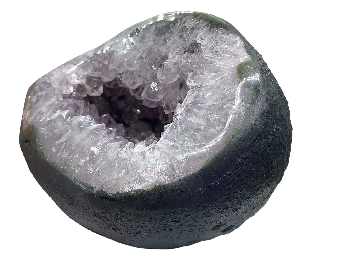 Amethyst Druse Minidruse mit phantastischen Kristallen I 1,43 KG I 12x11x10 cm I Blickfang I Unikat-Masterpiece 1617 I Brasilien