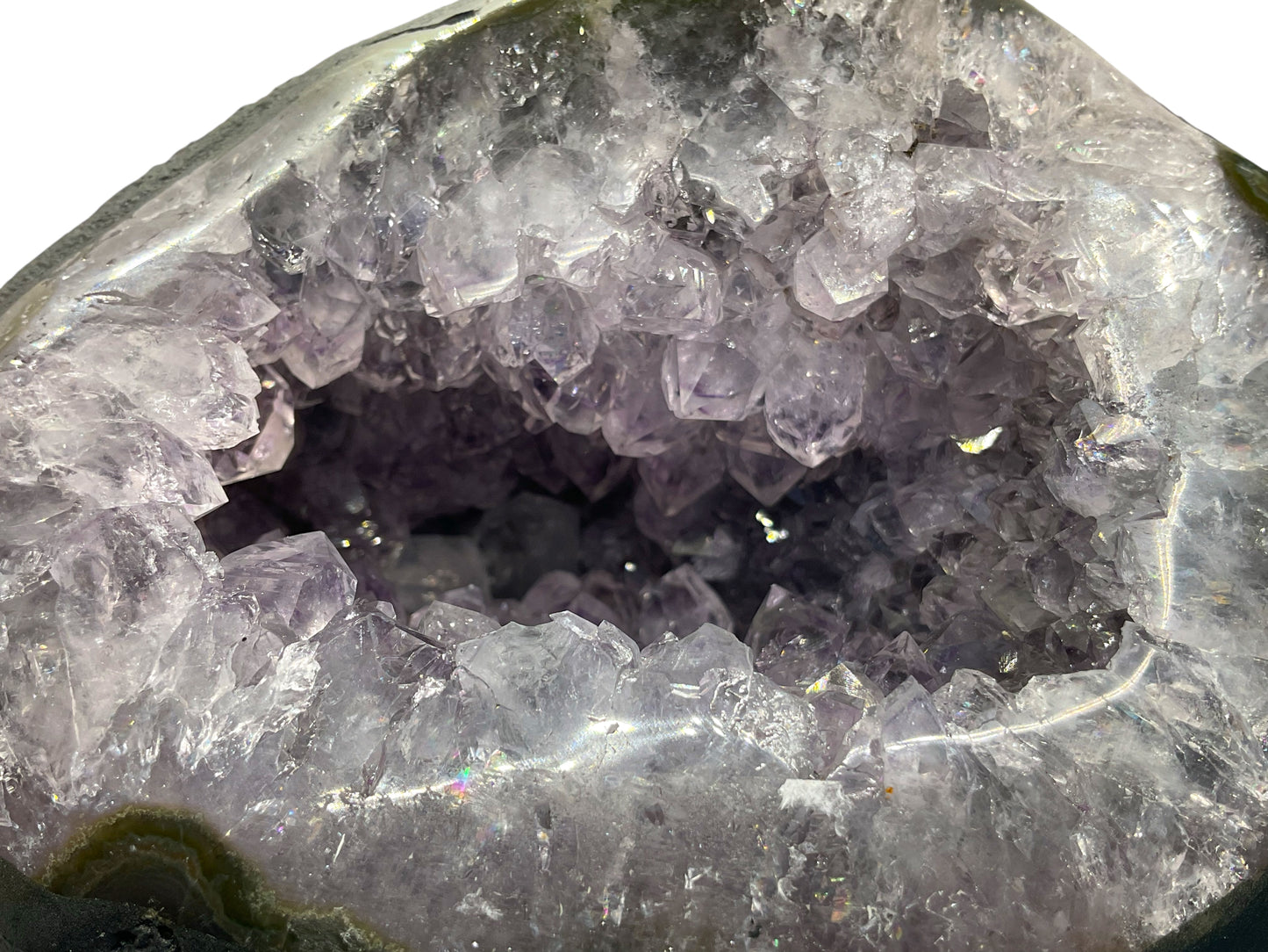 Amethyst Druse Minidruse mit phantastischen Kristallen I 1,43 KG I 12x11x10 cm I Blickfang I Unikat-Masterpiece 1617 I Brasilien
