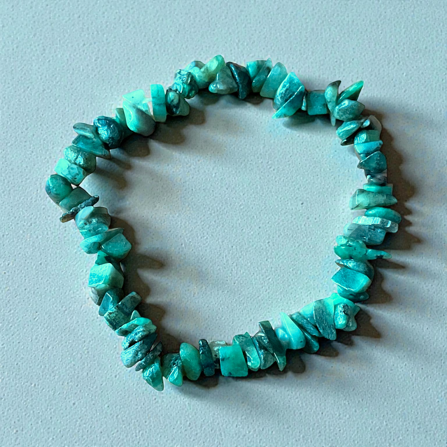 Echtes Smaragd Splitteramband I Stein der Liebe, Harmonie und Erneuerung I 18 cm I Handmade I Brasilien