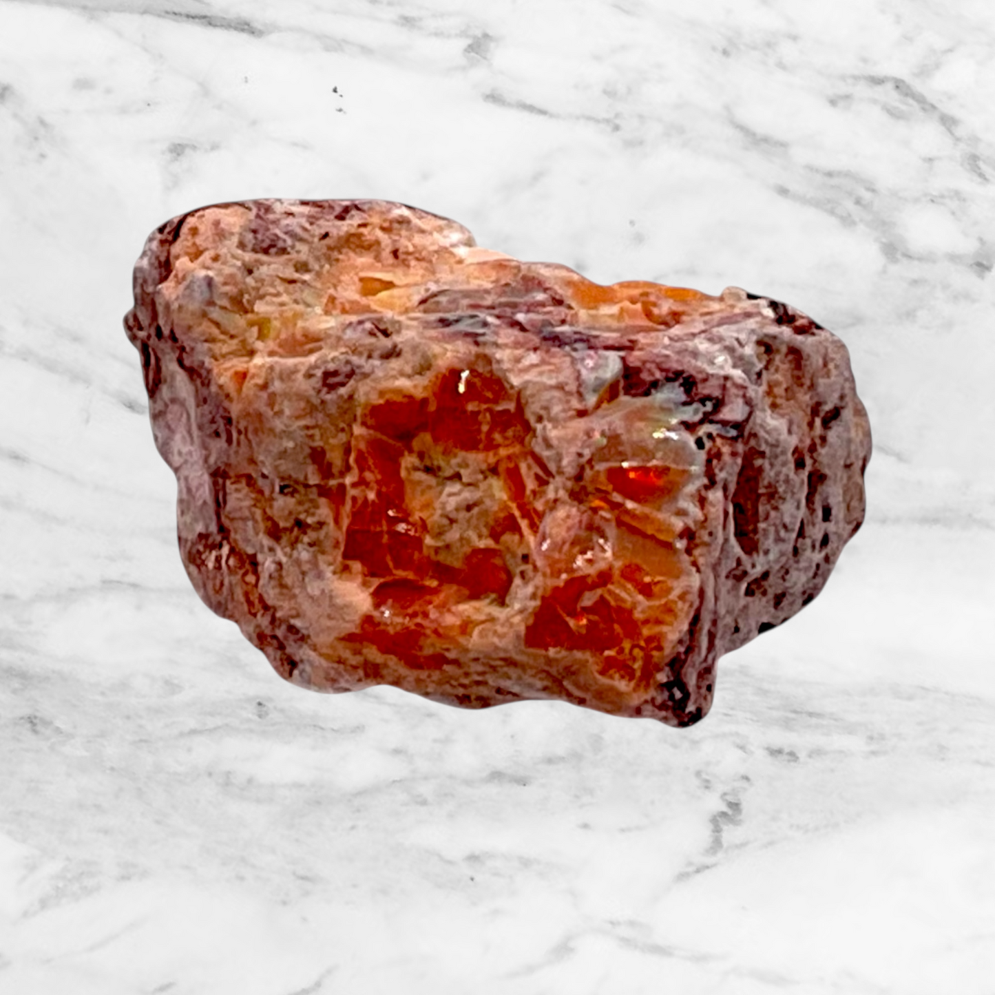 Feueropal Edelstein I Rohstein I Edelopal I Mexican Fire Opal I 8gr. I 30x20x10mm I Unikat-Masterpiece 1670 I Sammlerstück I Mexiko