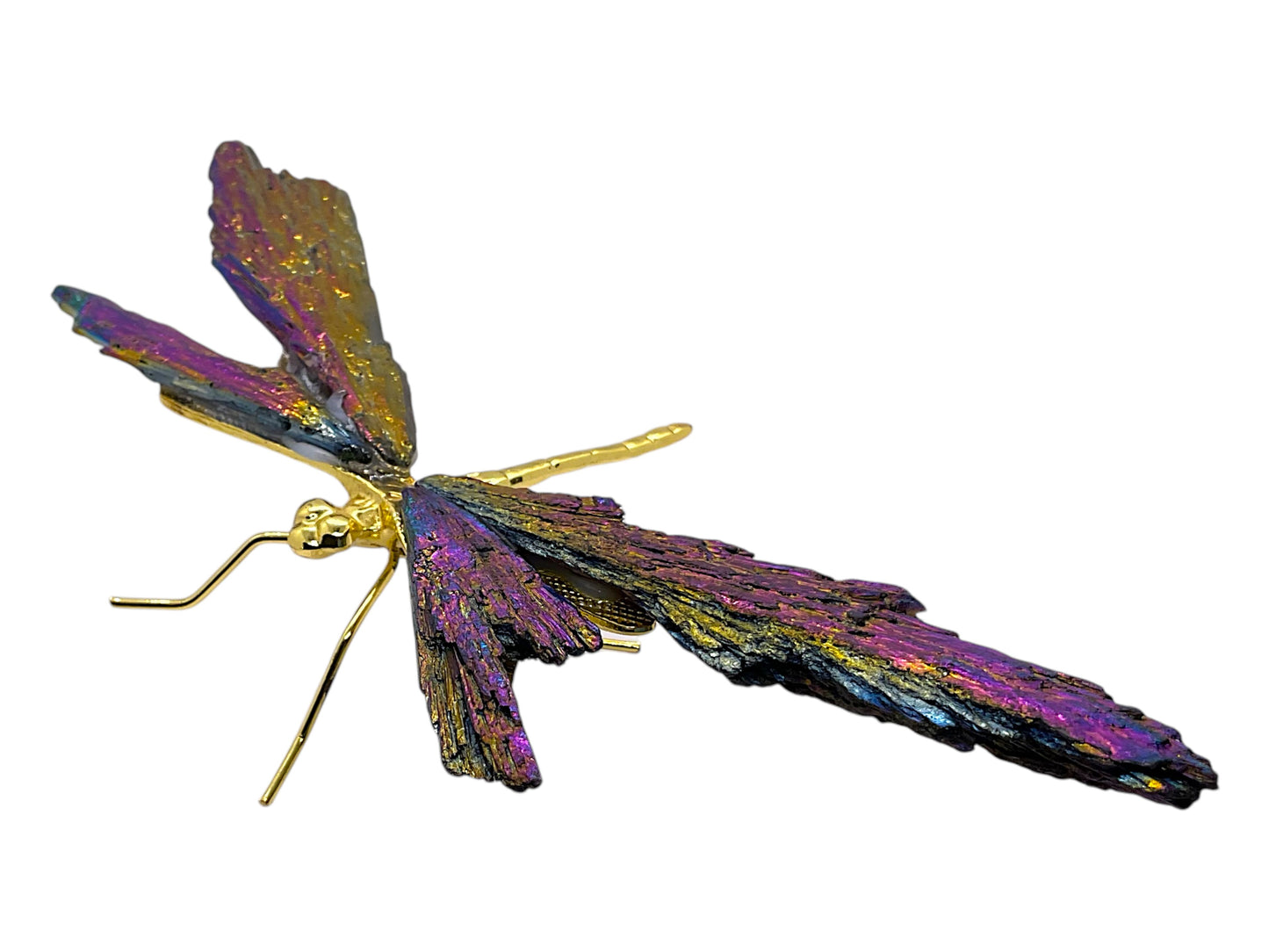 Turmalin Aura Libelle – 104 g, ca. 20 x 8 x 3 cm – AAA-Qualität – Dekoration & Sammlerstück Unikat-Masterpiece Nr. 1672 aus Brasilien