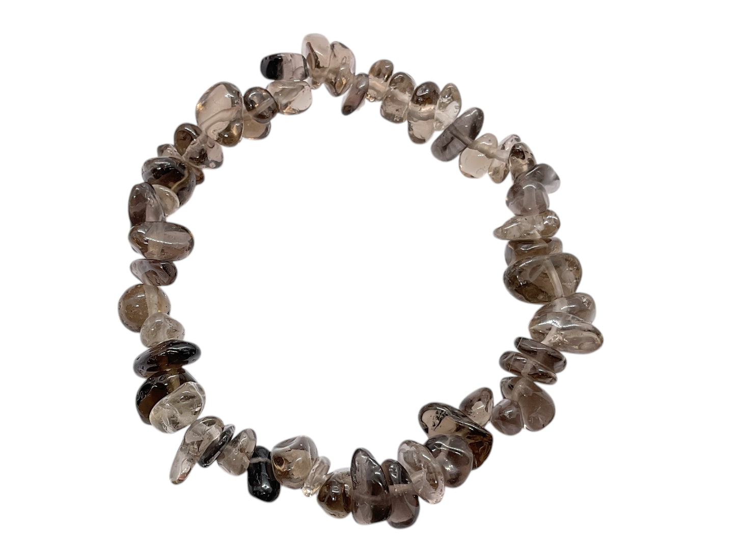 Echtes Rauchquarz Splitteramband | angenehm zu tragen | Neue Kraft und Lebensfreude I 18 cm I Brasilien