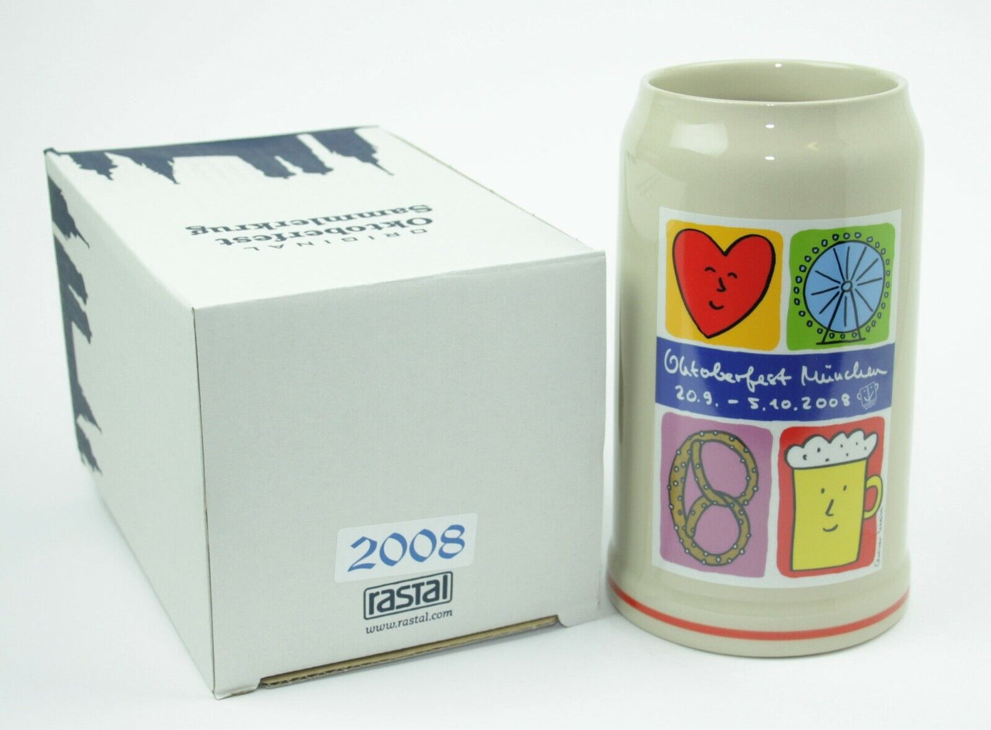 Original Oktoberfestkrug 2008 I Jahrgangskrug I Jahreskrug I Wiesnkrug
