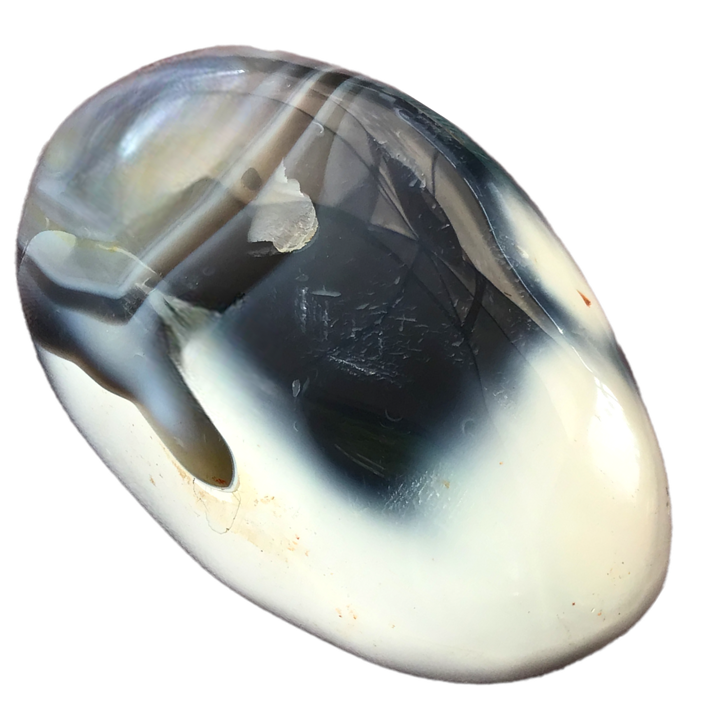 Steinfixx® - Phantastischer XXL Orca-Achat Palmstein I Edelstein I 120–220 Gramm