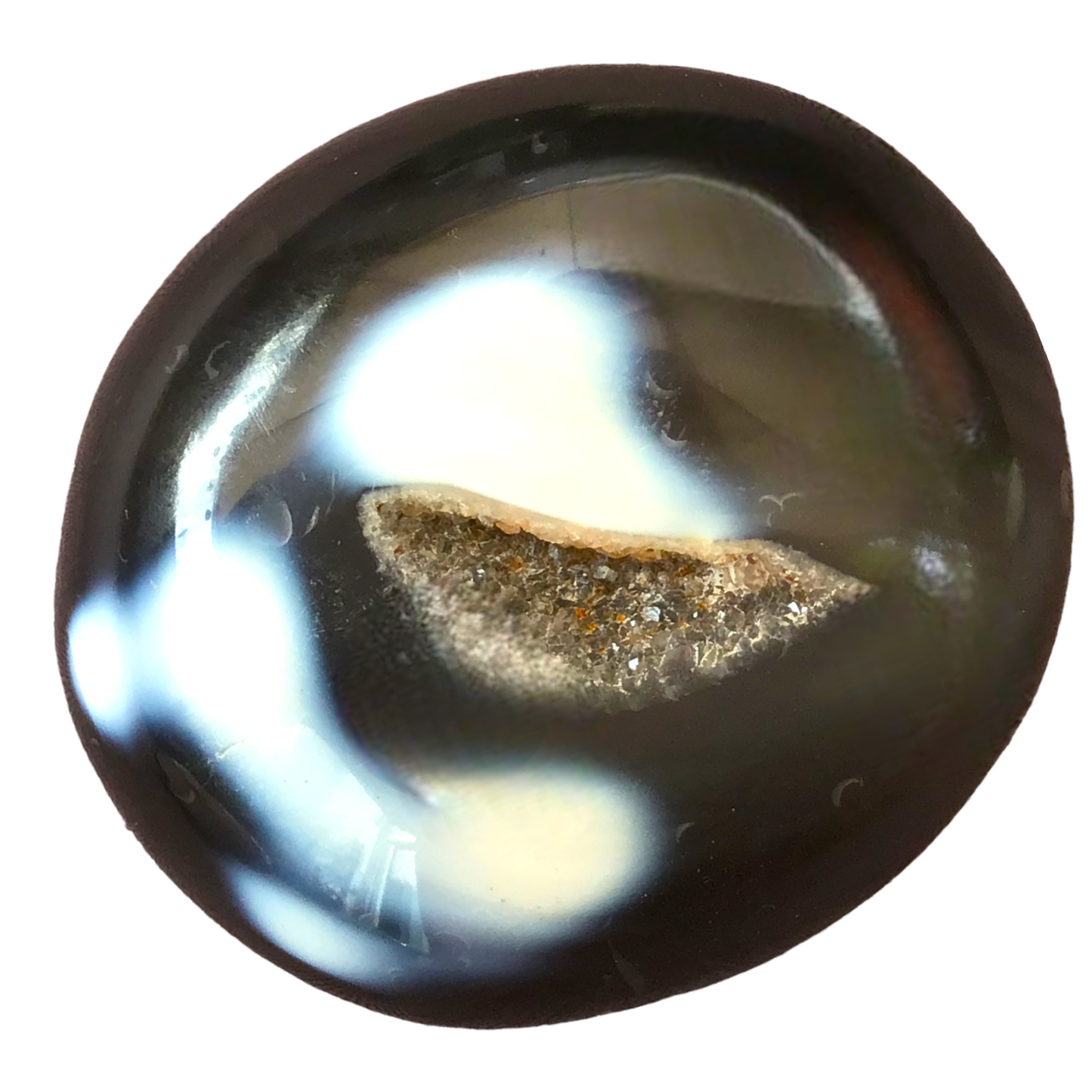 Steinfixx® - Phantastischer XXL Orca-Achat Palmstein I Edelstein I 120–220 Gramm