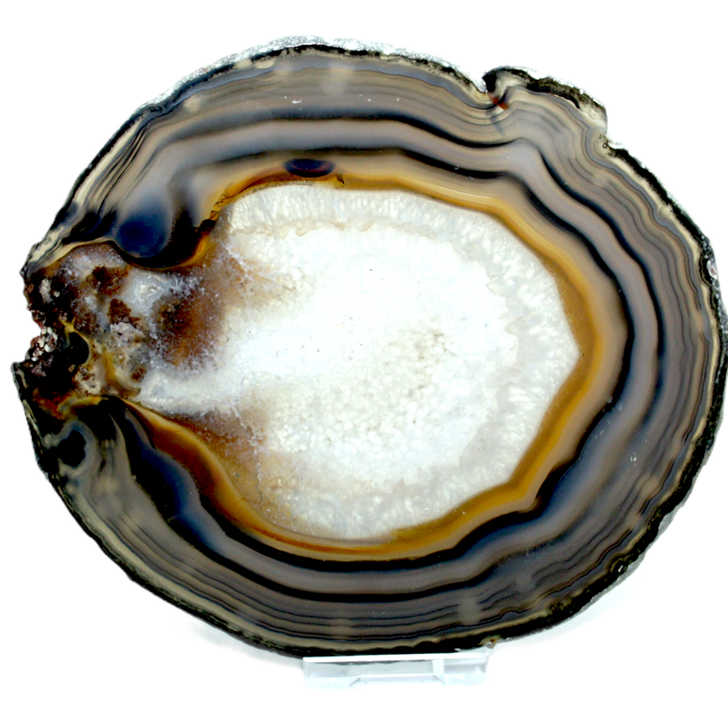 Achatscheiben I 1A Qualität I mit Acrylständer I 7x8 cm