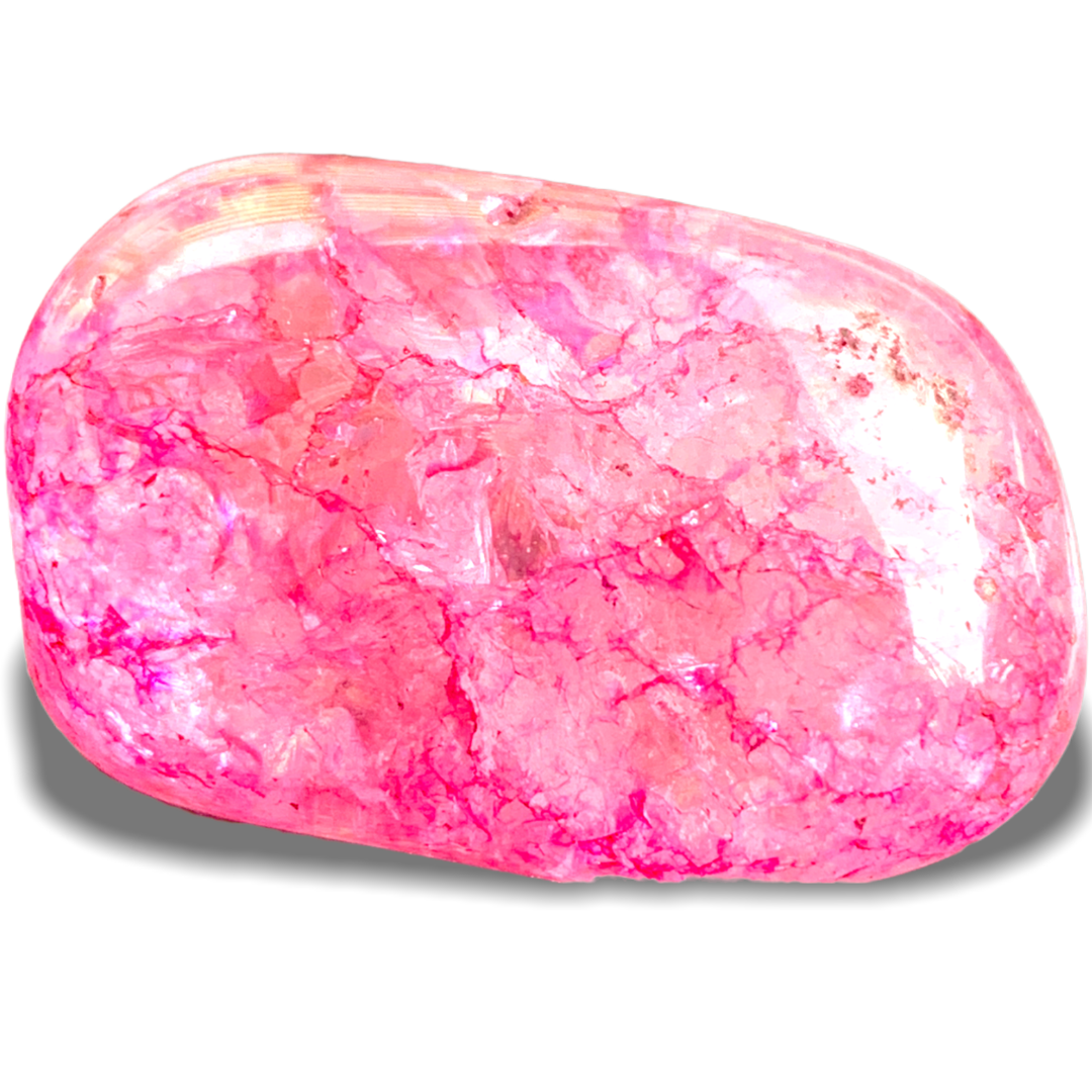 Magic Stones in buntem Stoffsäckchen | 20 Stück | geeister, gefärbter Bergkristall in 7 verschiedenen Farben | unglaubliches Farbenspiel