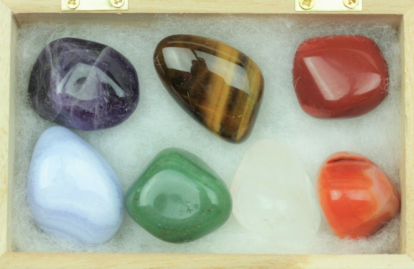 Chakra Set mit den 7 wichtigsten Heilsteinen I ausführliche Heilsteinanleitung