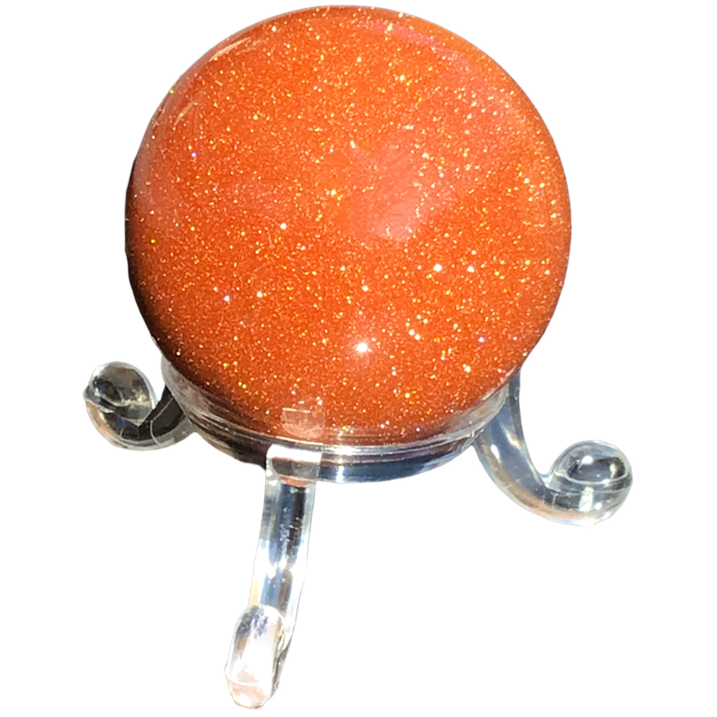 Premium Goldfluss Edelstein Kugel * 4 cm * Top Qualität mit Acrylständer