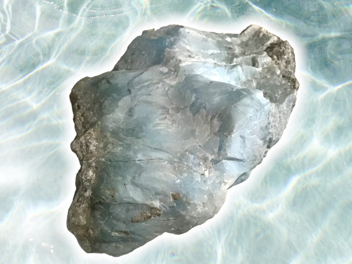 Schöner grosser Larimar Rohstein - Unikat 1446