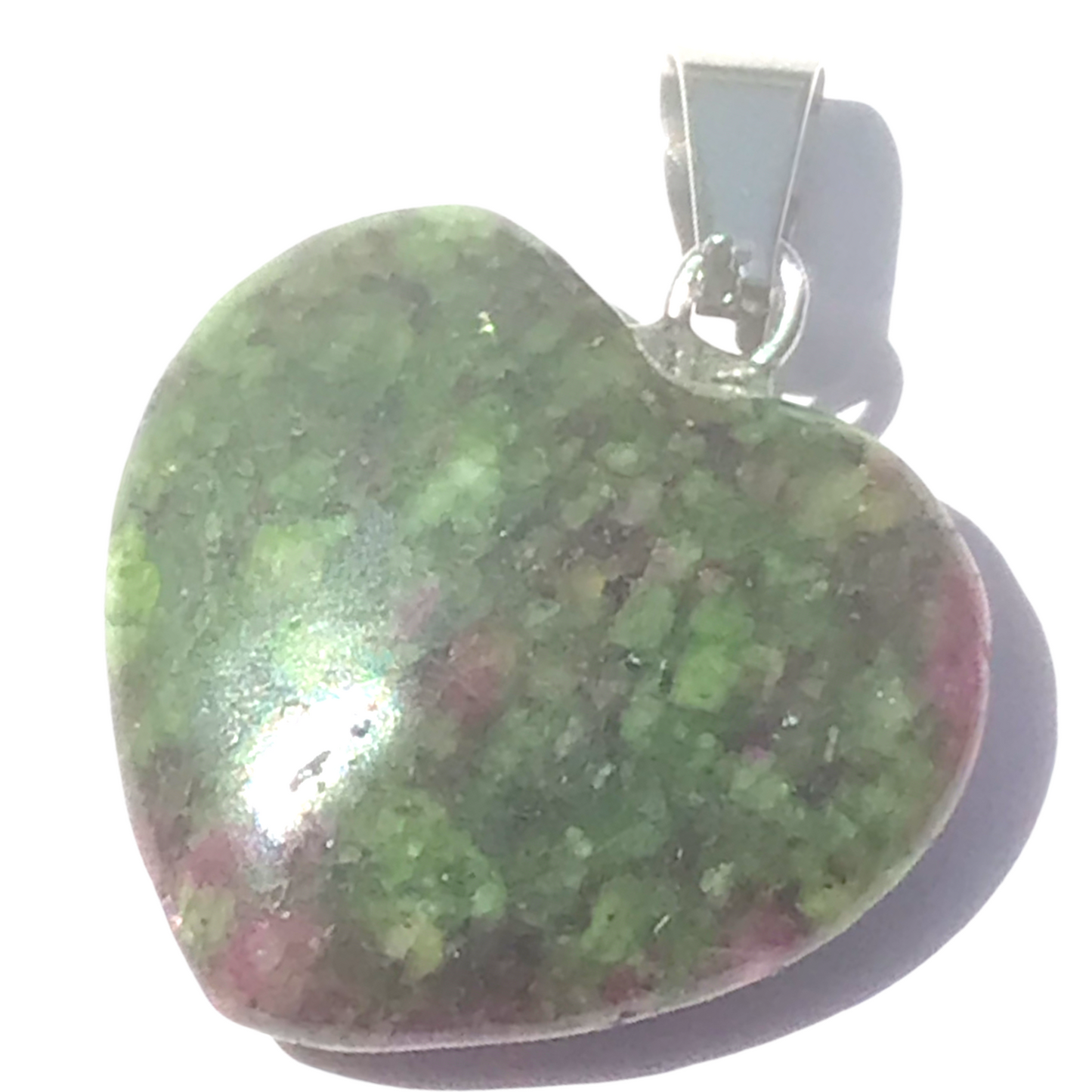 Echter Edelstein Herz Anhänger mit Silberöse | 27 Varianten | Chakrastein | Heilstein | 20x20mm