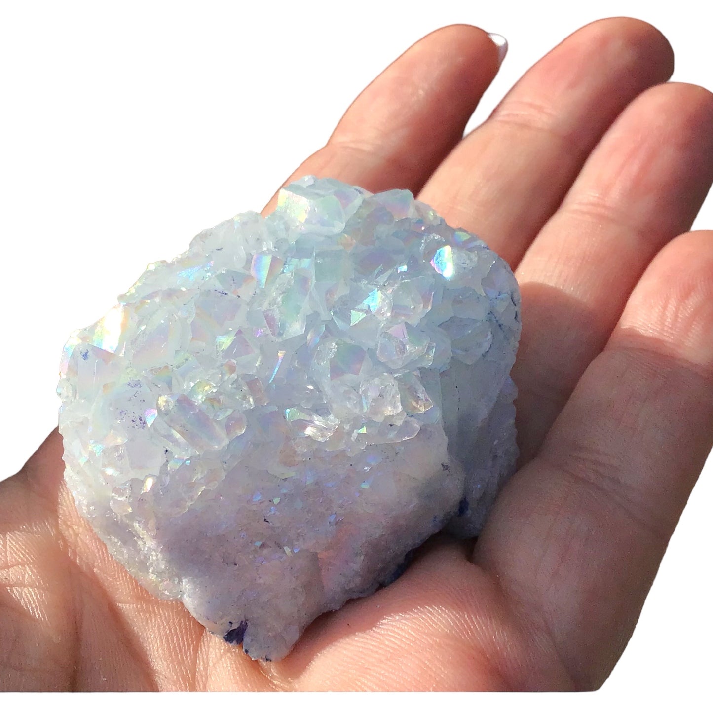 Wunderschöne Bergkristall Aura Stufe | Angel Aura | Aqua Aura | Quarz-Aura I Titanium Aura I Flame Aura | Druse I Cluster | Heilkristall I Heilstein |