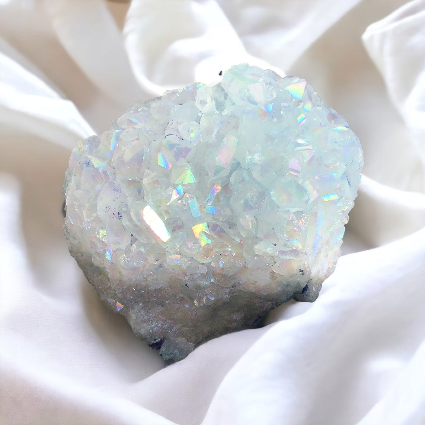 Wunderschöne Bergkristall Aura Stufe | Angel Aura | Aqua Aura | Quarz-Aura I Titanium Aura I Flame Aura | Druse I Cluster | Heilkristall I Heilstein |