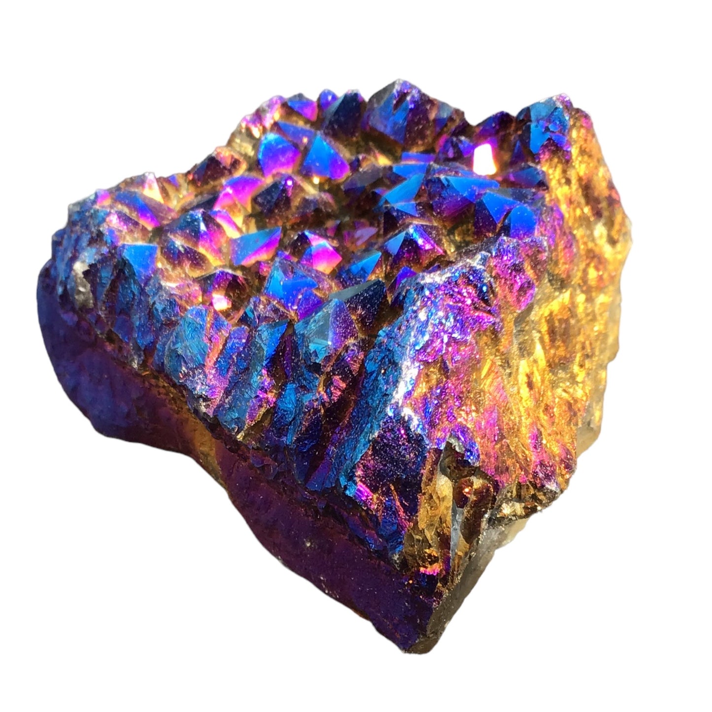 Wunderschöne Bergkristall Aura Stufe | Angel Aura | Aqua Aura | Quarz-Aura I Titanium Aura I Flame Aura | Druse I Cluster | Heilkristall I Heilstein |