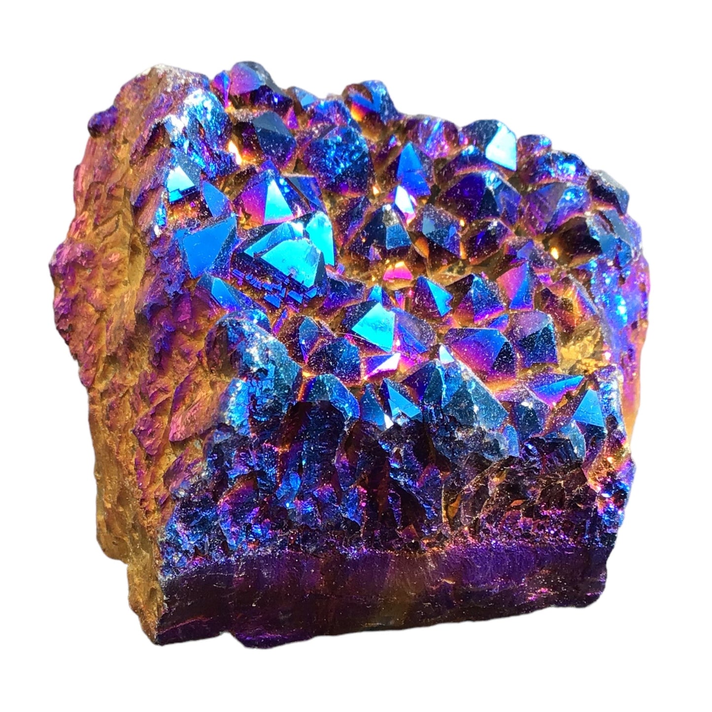 Wunderschöne Bergkristall Aura Stufe | Angel Aura | Aqua Aura | Quarz-Aura I Titanium Aura I Flame Aura | Druse I Cluster | Heilkristall I Heilstein |