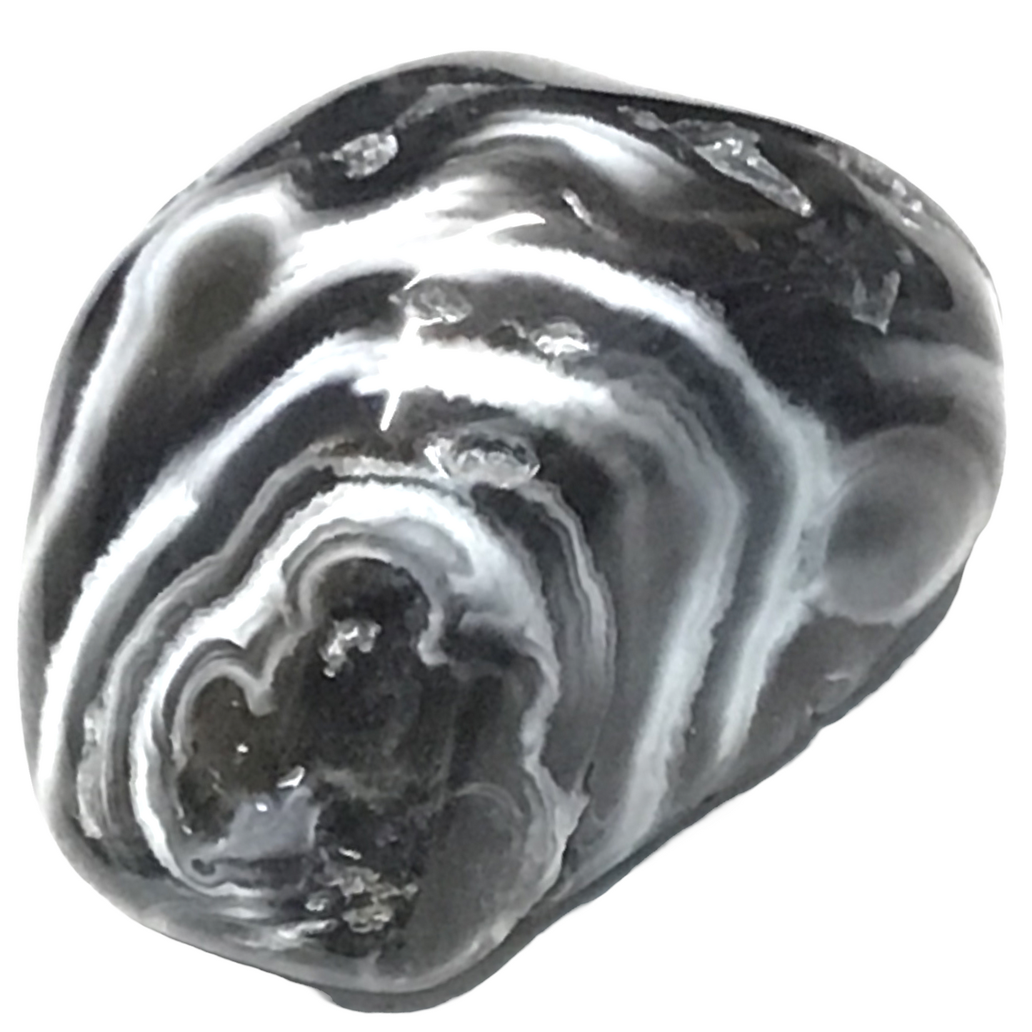 Wasser-Achat Geode Occo | Nussgeode komplett | handpoliert | mit wunderschöner Maserung | 2-4 cm