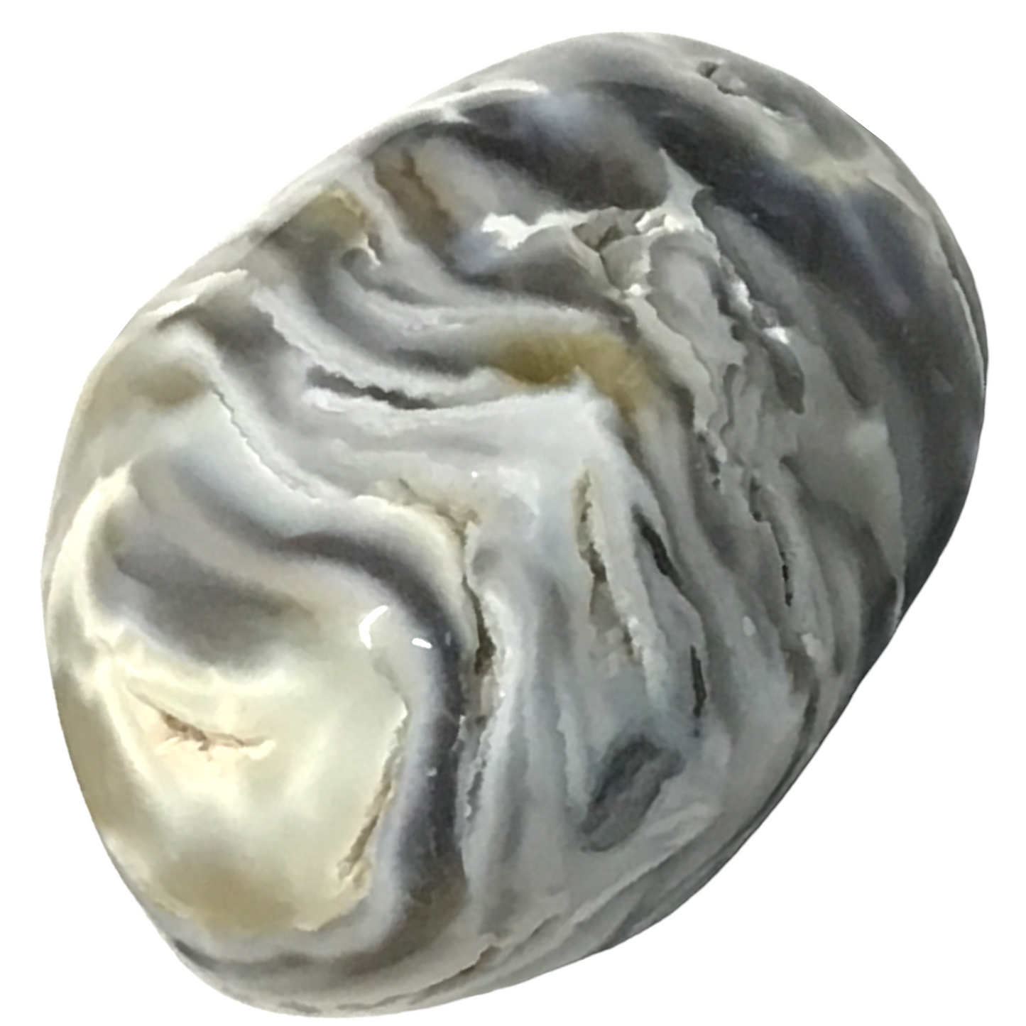 Wasser-Achat Geode Occo | Nussgeode komplett | handpoliert | mit wunderschöner Maserung | 2-4 cm