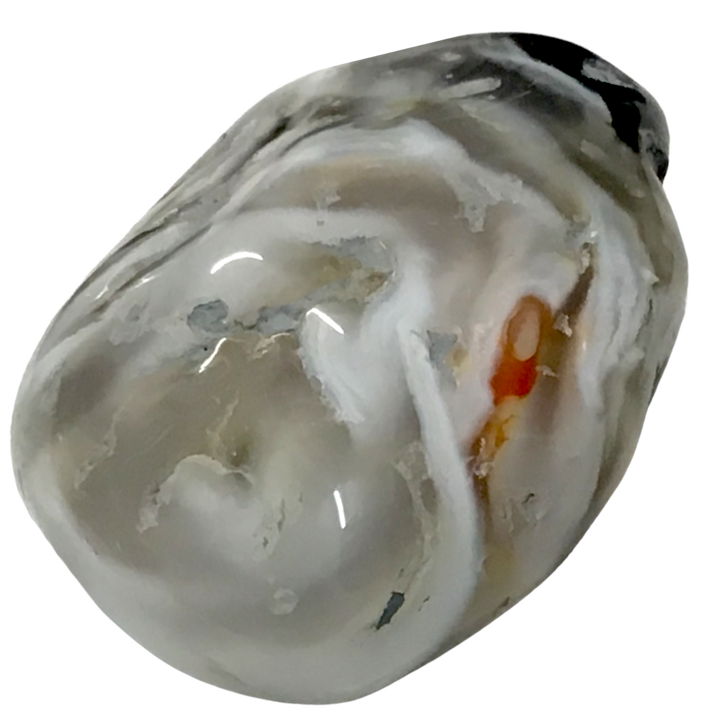 Wasser-Achat Geode Occo | Nussgeode komplett | handpoliert | mit wunderschöner Maserung | 2-4 cm