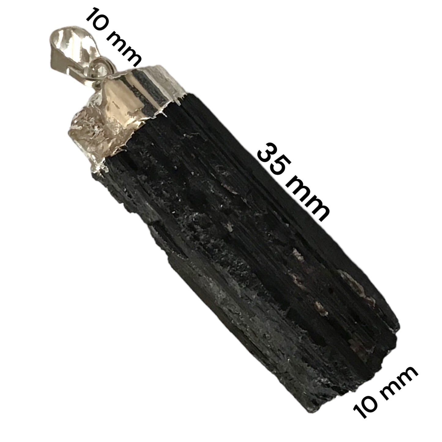 Edler schwarzer Turmalin (Schörl) Anhänger mit 50 cm Lederkette - das fertige Schutzamulett der Natur immer dabei - ihr Schutz vor negativen Einflüssen