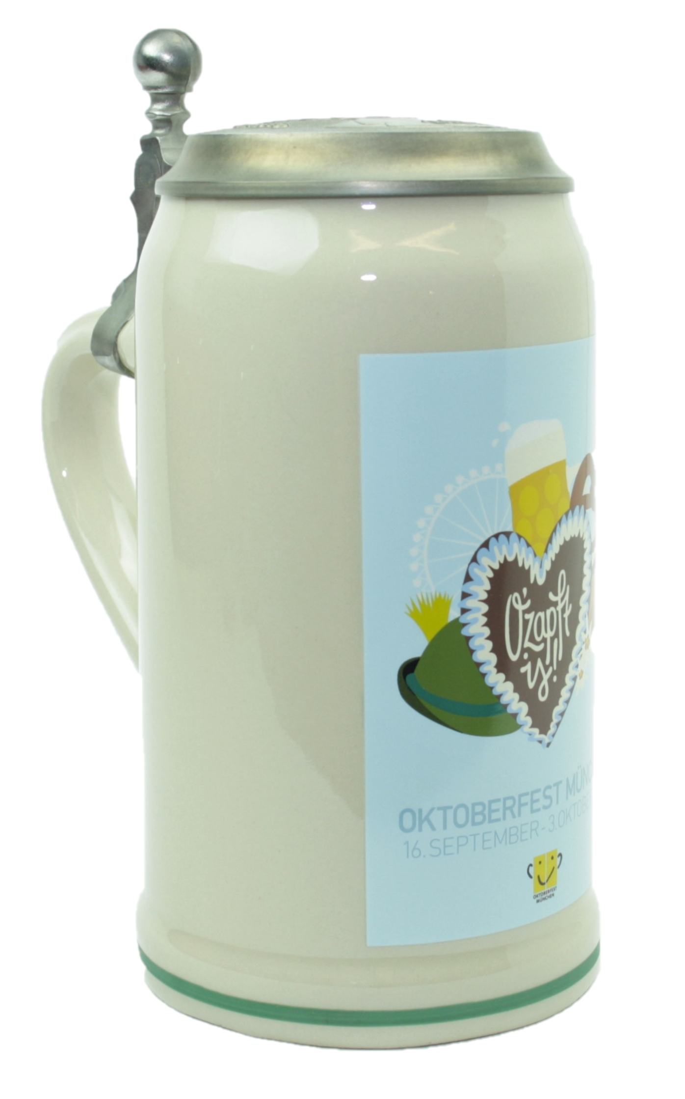 Original Oktoberfestkrug 2017 mit Zinndeckel I Jahreskrug I Zertifikat