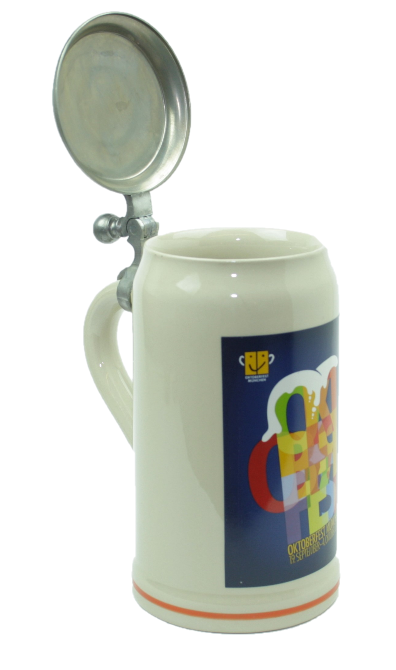 Original Oktoberfestkrug 2015 mit Zinndeckel I Jahreskrug I Zertifikat