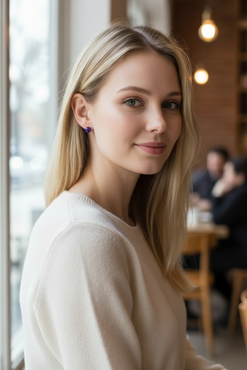 Silber Edelstein Perlen Ohrring | 6mm | 925 Silber  | in Geschenkbox | verschiedene Varianten | Ohrringe - Energiesteine