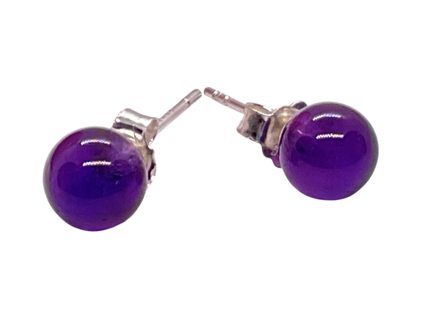 Silber Edelstein Perlen Ohrring | 6mm | 925 Silber  | in Geschenkbox | verschiedene Varianten | Ohrringe - Energiesteine