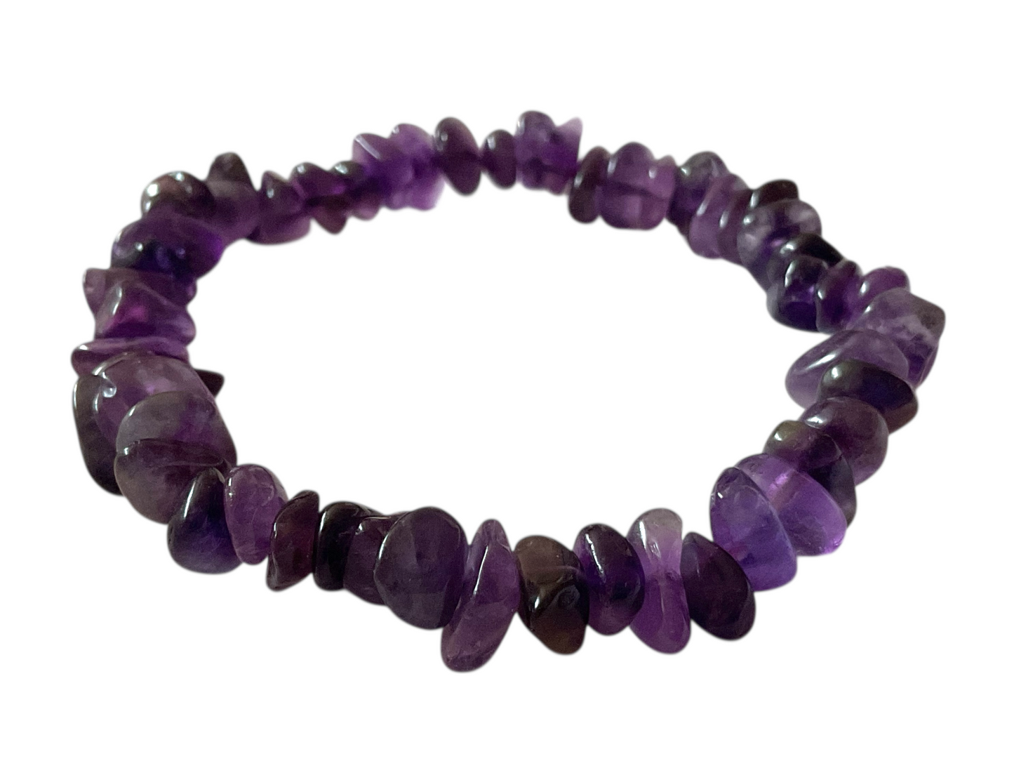 Amethyst Trommelstein Splitterarmband  *Reinigung*  - echter Amethyst Edelstein-Schmuck & Chakra-Armband für Damen & Herren I AAA-Qualität I Brasilien