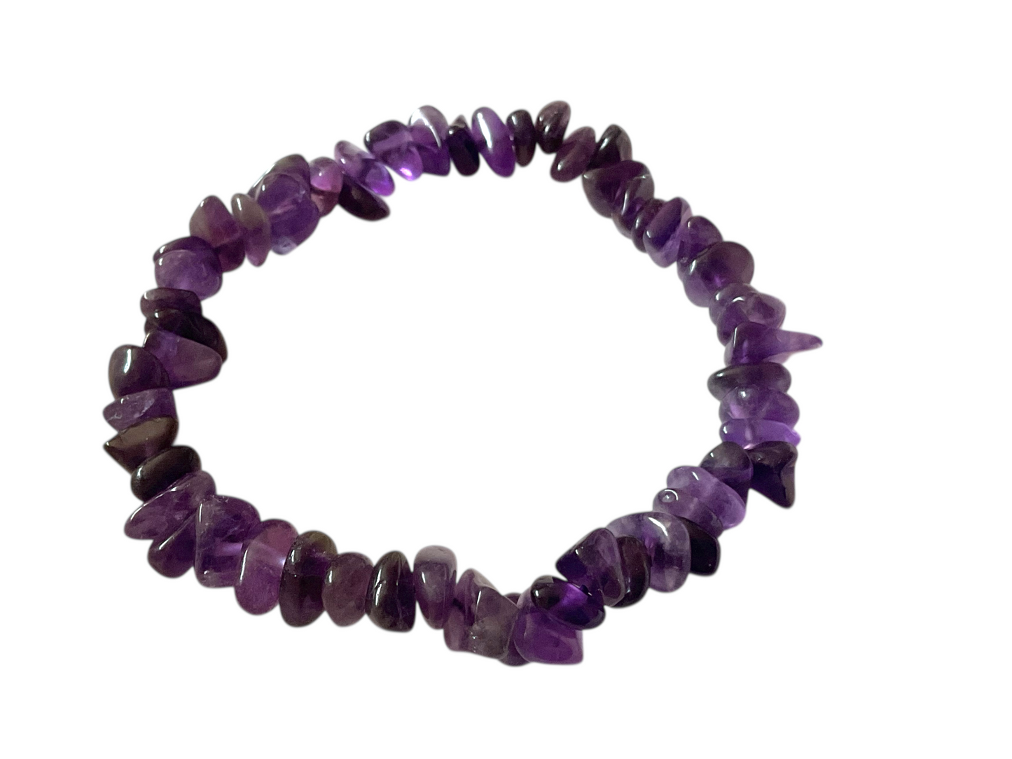 Amethyst Trommelstein Splitterarmband  *Reinigung*  - echter Amethyst Edelstein-Schmuck & Chakra-Armband für Damen & Herren I AAA-Qualität I Brasilien