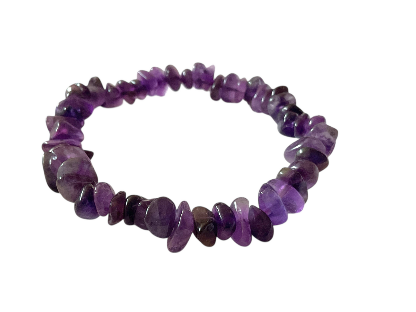 Amethyst Trommelstein Splitterarmband  *Reinigung*  - echter Amethyst Edelstein-Schmuck & Chakra-Armband für Damen & Herren I AAA-Qualität I Brasilien