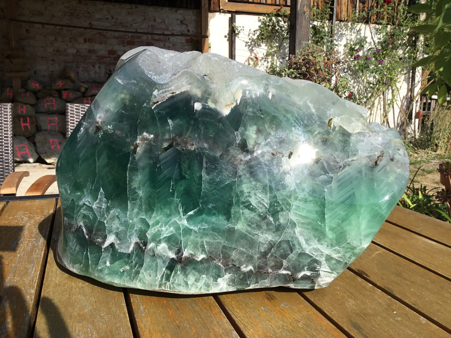 XXXL grüner Fluorit Cluster I Edelstein I Heilstein I 40,1 kg I 40x23x26cm I Unikat-Masterpiece 1213F I Sammlerstück I Museumsstück I Mexiko