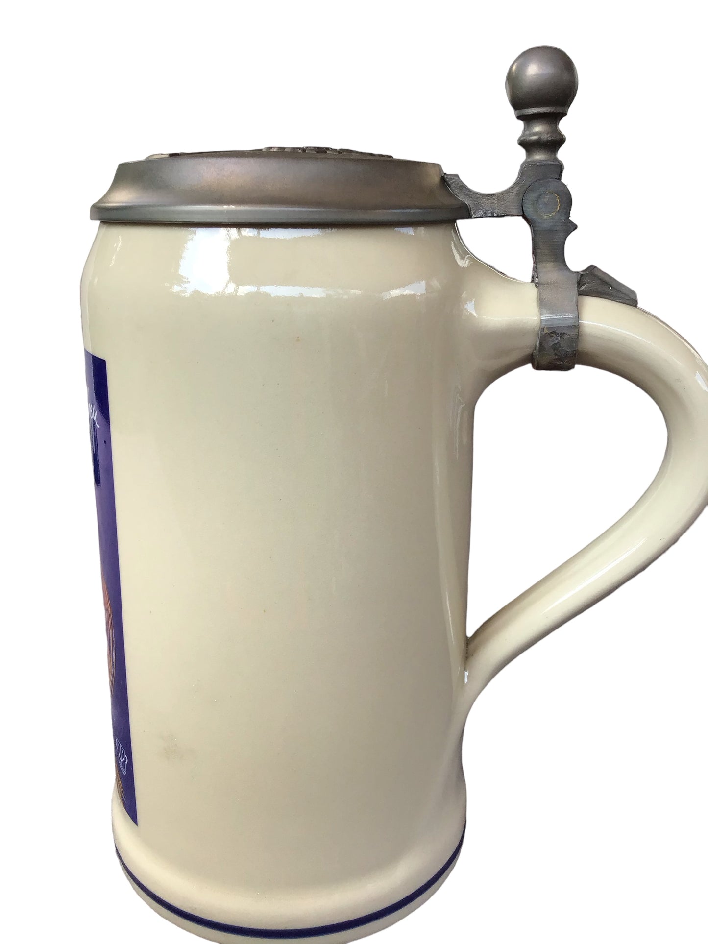Original Oktoberfestkrug 2005 mit Zinndeckel I Jahreskrug I Zertifikat
