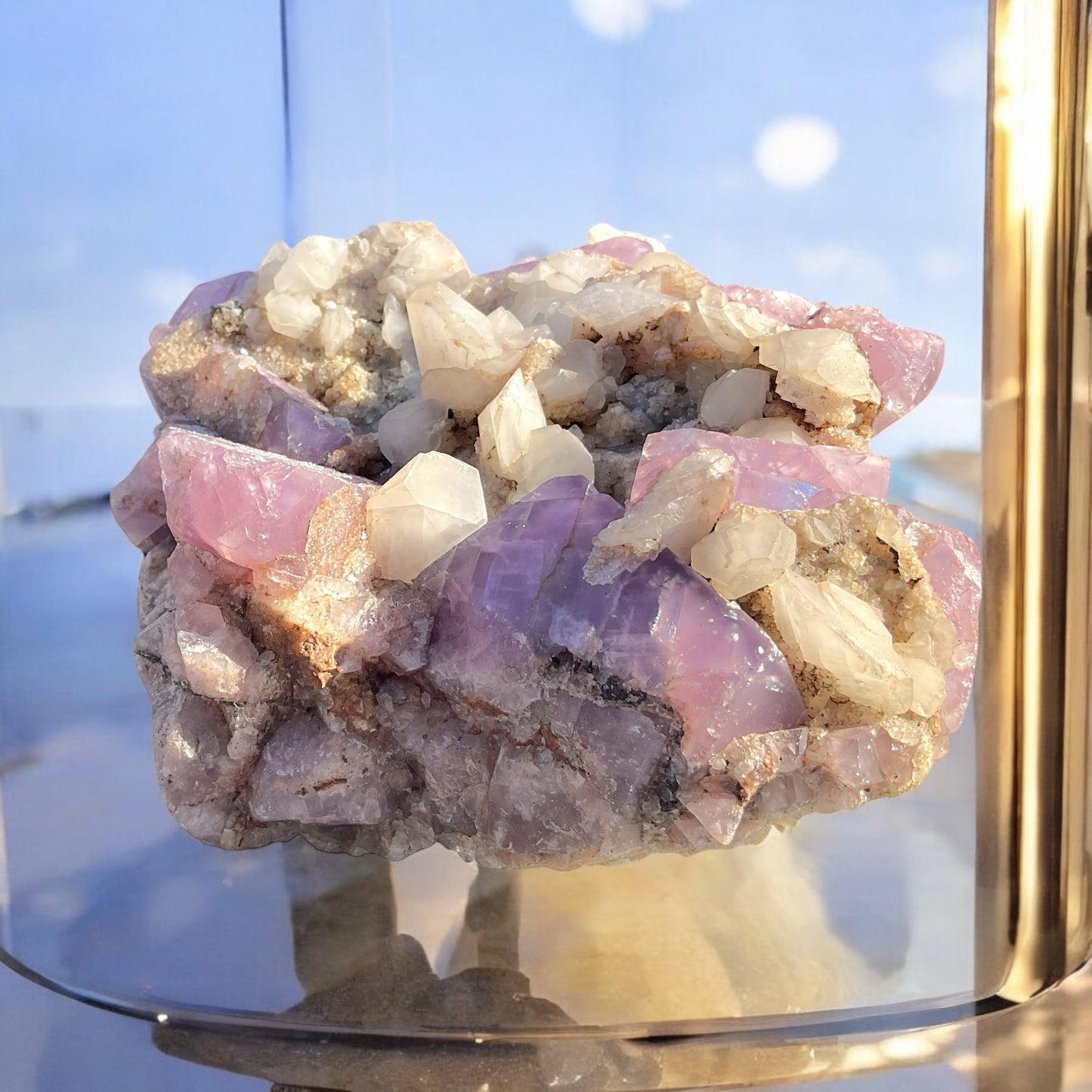 XXL Fluorit-Calcit Kristall I 6,75 kg I 23x21x12cm I Sammlerstück I Museumsstück I Edelstein I Unikat-Masterpiece S3024 I England-Boltsburn Mine
