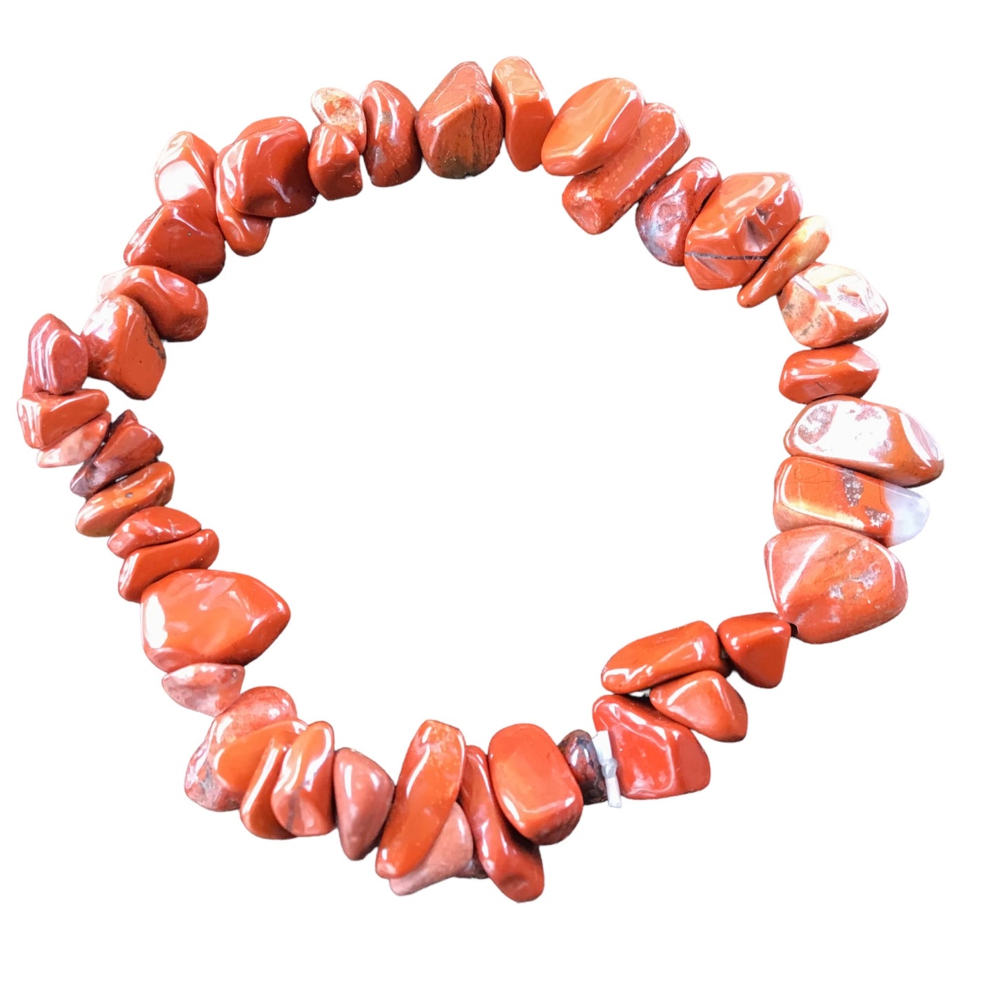Jaspis rot Trommelstein Splitter Armband  *BLOOD-STONE- Entgiftung*  - echter Jaspis Edelstein-Schmuck - Chakra-Armband für Damen & Herren