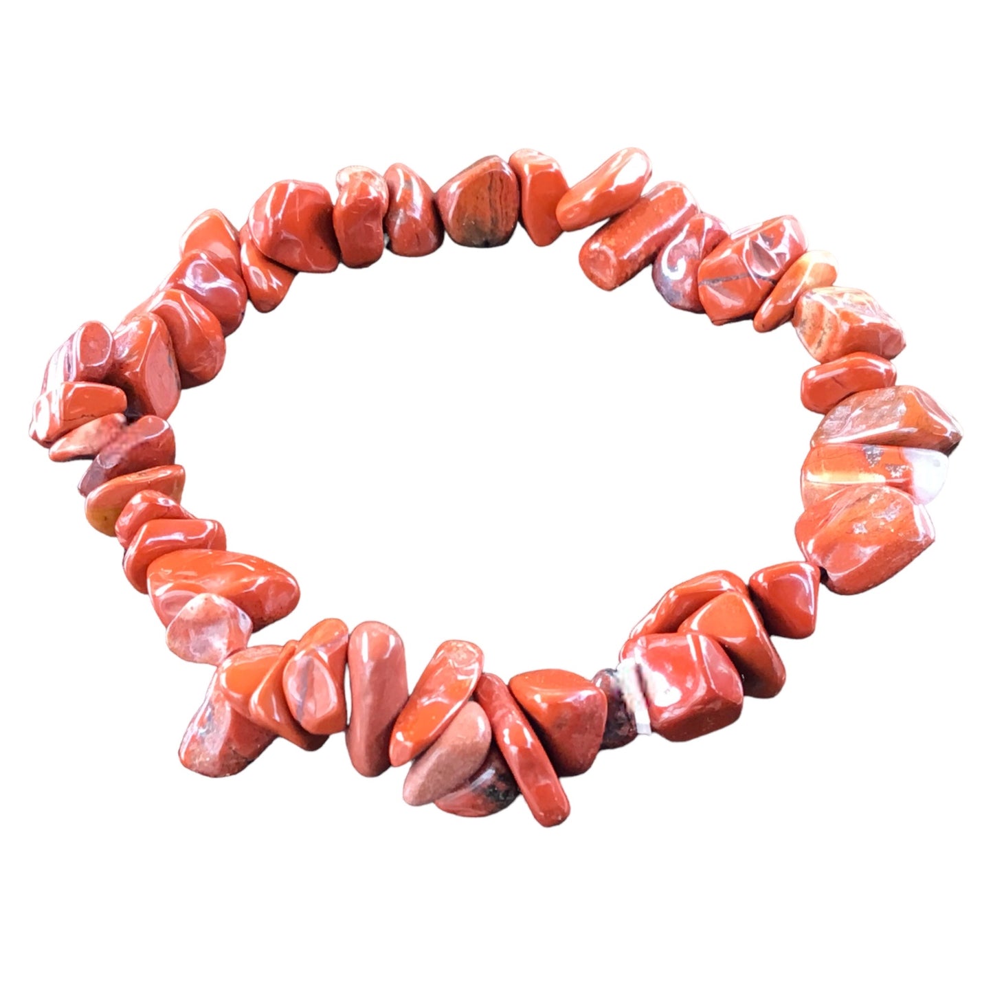 Jaspis rot Trommelstein Splitter Armband  *BLOOD-STONE- Entgiftung*  - echter Jaspis Edelstein-Schmuck - Chakra-Armband für Damen & Herren