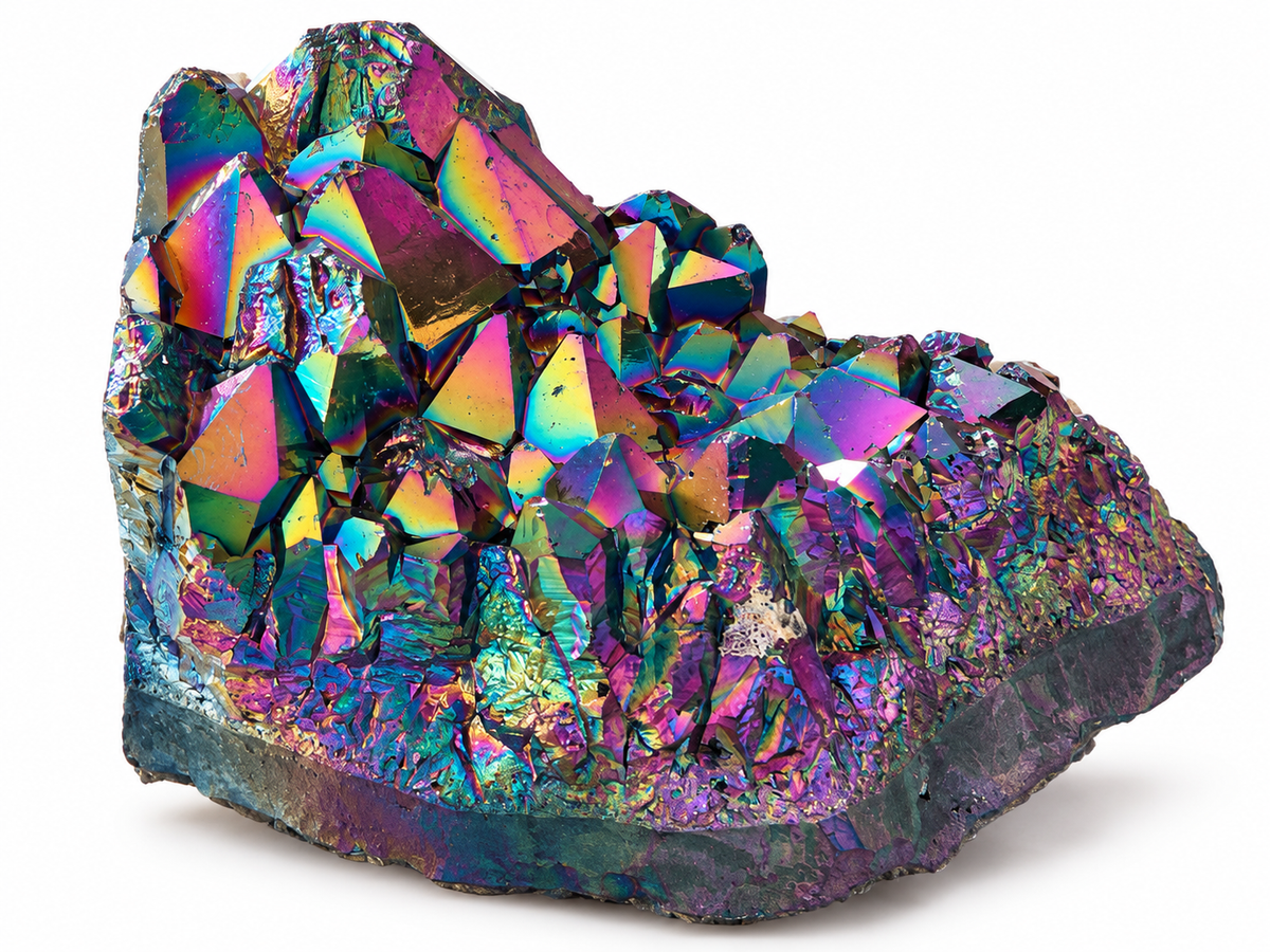 Amethyst Titanium Aura Kristallstufe aus Brasilien – 319 g – 13 × 6 × 5,5 cm – AAA-Qualität – Sammlerstück – Unikat Masterpiece 1612