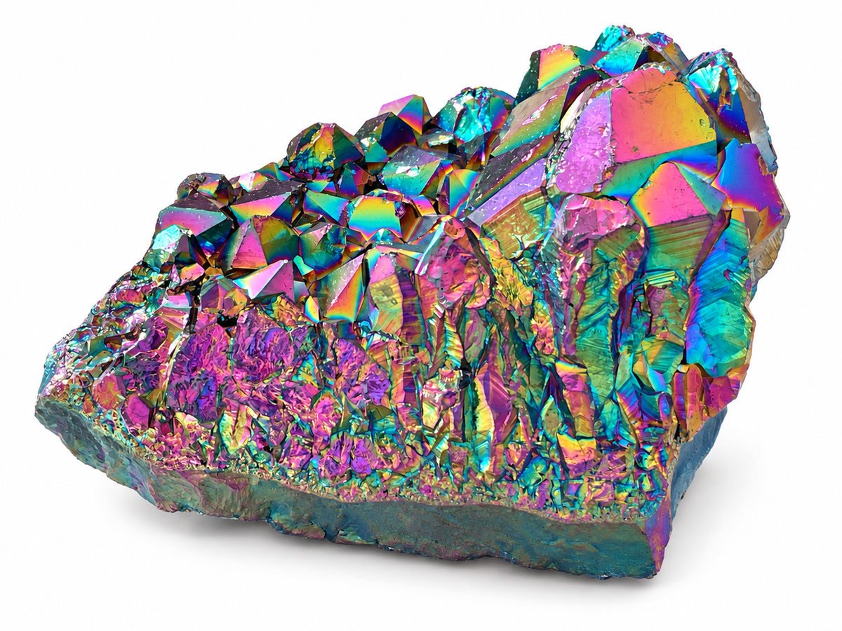 Amethyst Titanium Aura Kristallstufe aus Brasilien – 319 g – 13 × 6 × 5,5 cm – AAA-Qualität – Sammlerstück – Unikat Masterpiece 1612