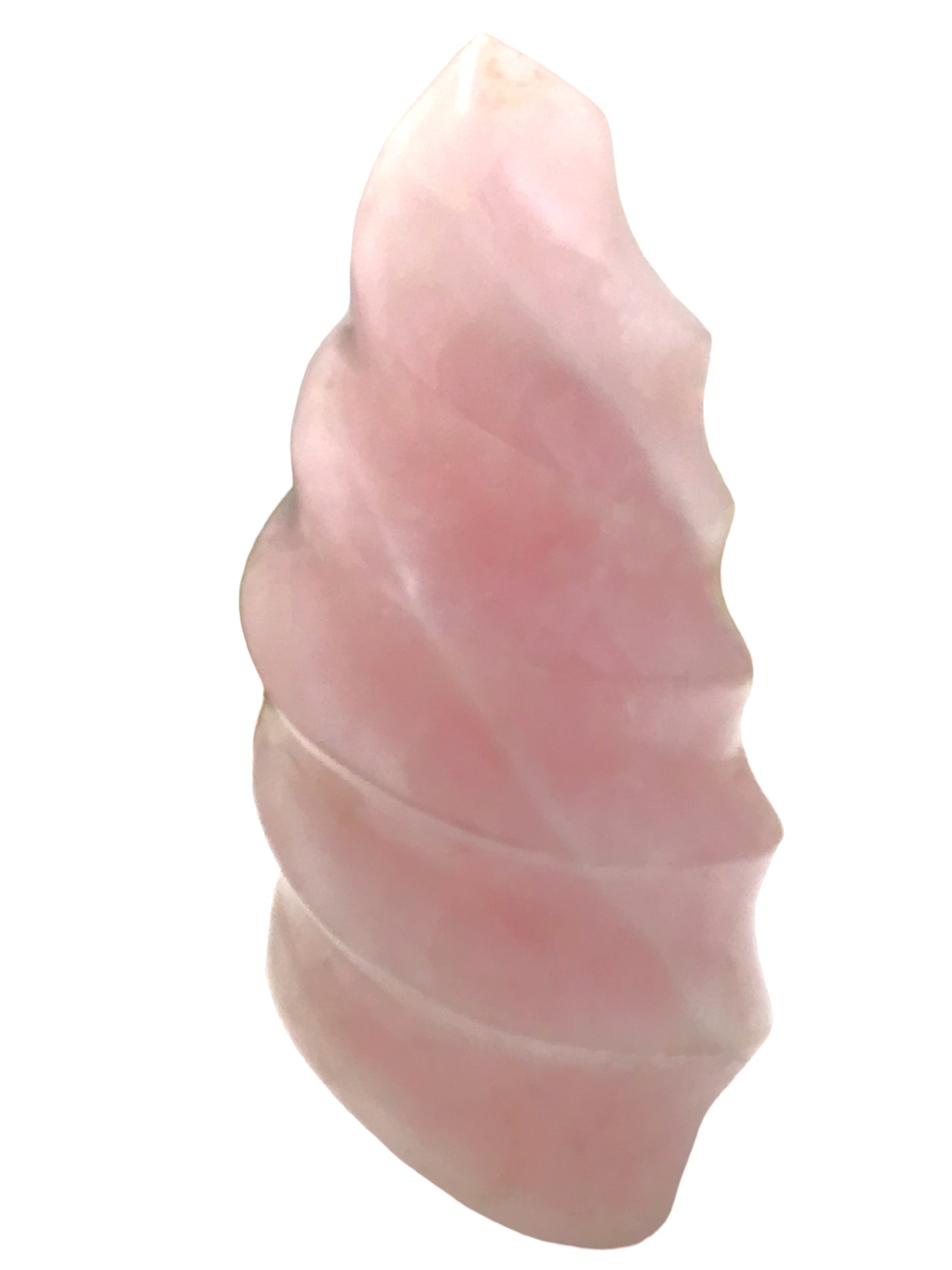 Steinfixx® - Große, edle Kristall Flamme aus Rosenquarz | Unikat 1519 | 846 Gr. |16x7x7 cm | Edelsteinspirale