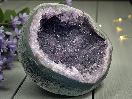 Amethyst Druse mit phantastischen Kristallen I 1,7 KG I 15x13x13 cm I Blickfang I Unikat-Masterpiece 1643 I Brasilien