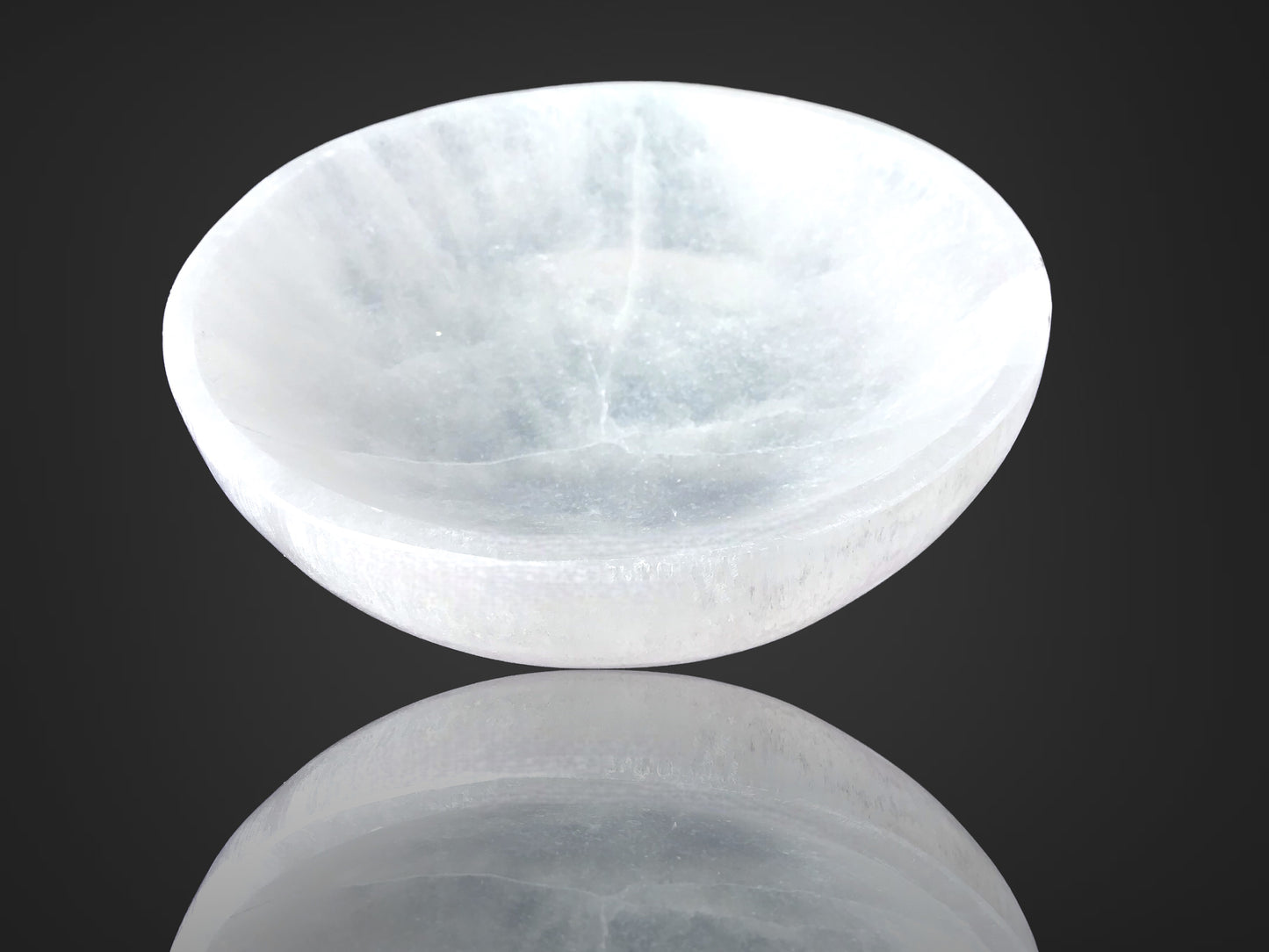 Steinfixx - Grosse Selenit Ladeschale Bowl Ø 13cm- ca. 600 Gramm - Landhaus