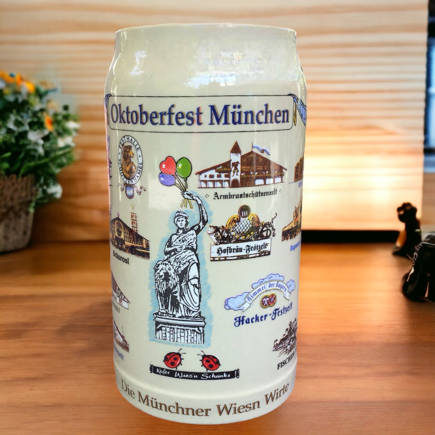 Original Oktoberfestkrug Jahreskrug 2002 Wiesn Wirtekrug Sammlerkrug limitierte Auflage