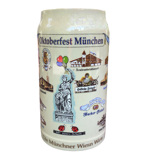 Original Oktoberfestkrug Jahreskrug 2002 Wiesn Wirtekrug Sammlerkrug limitierte Auflage
