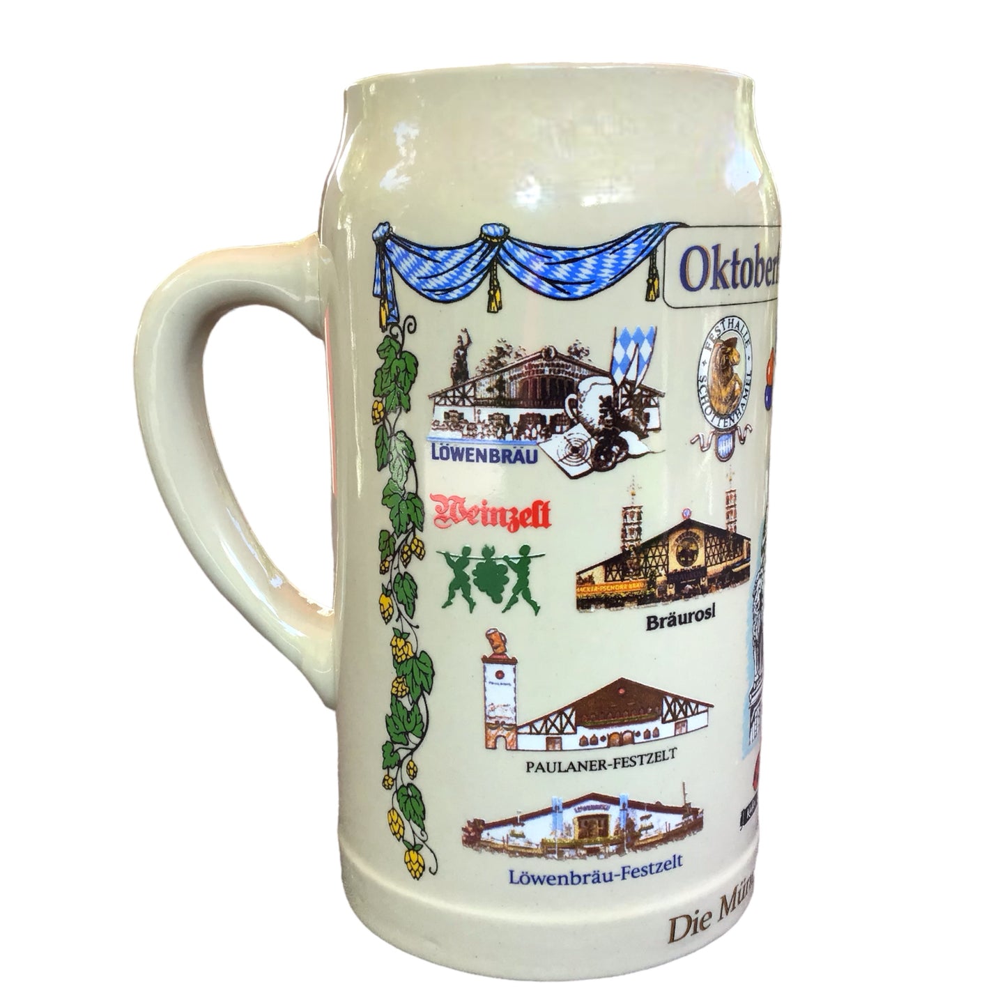 Original Oktoberfestkrug Jahreskrug 2002 Wiesn Wirtekrug Sammlerkrug limitierte Auflage