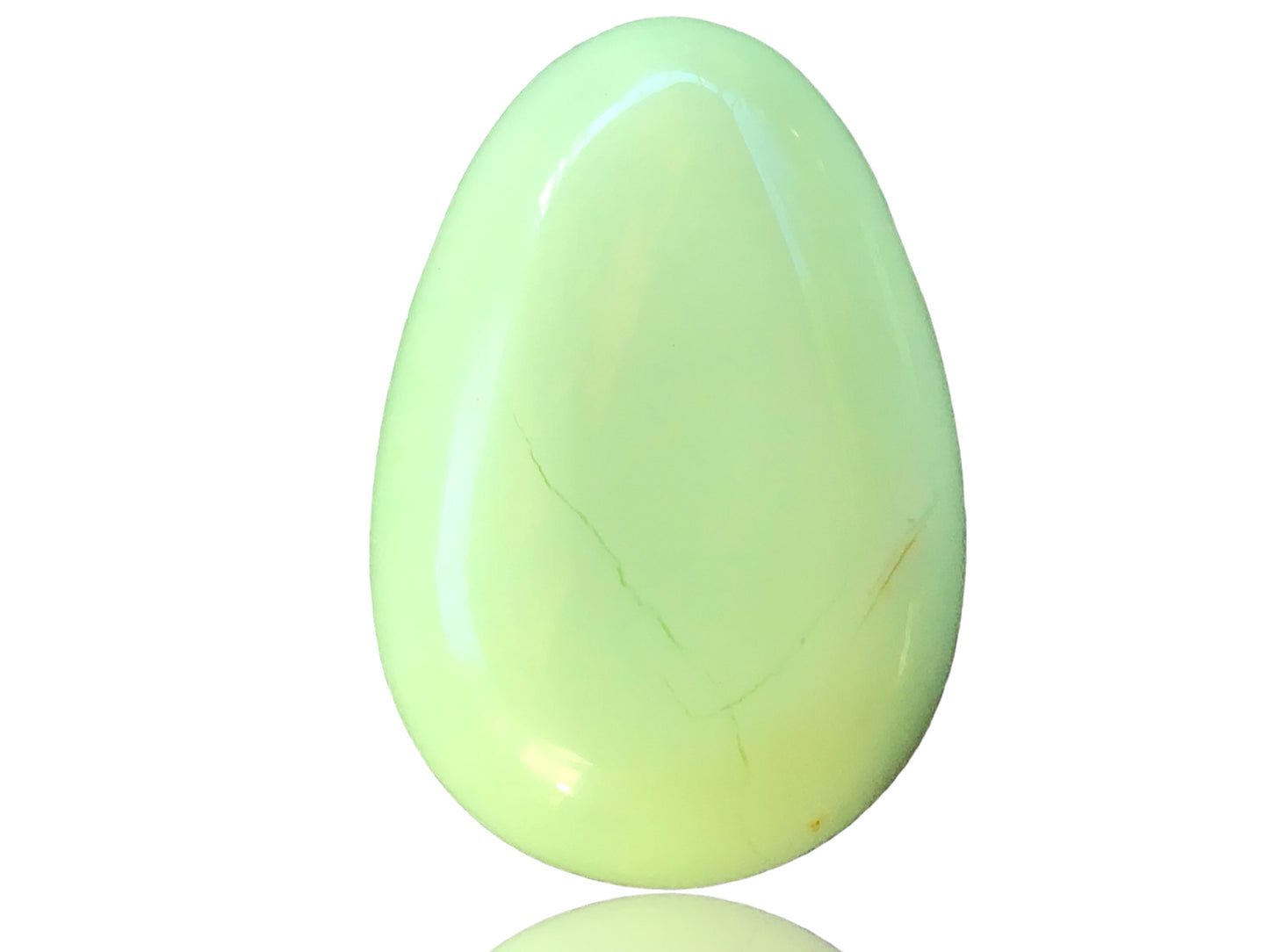 Zitronenchrysopras Anhänger Tropfen – Edelstein Kette mit 80 cm Band & Geschenkbox – Echter Chrysopras Schmuck Grün – Naturstein in AAA-Qualität aus Brasilien