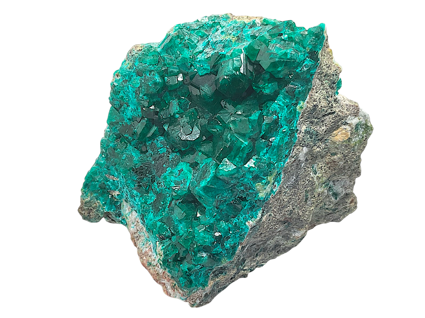 Dioptas Stufe I Edelstein I 351gr. I 7x7x7cm I Sammlerstück I Unikat 1657 I Shaba Kongo (Zaire)