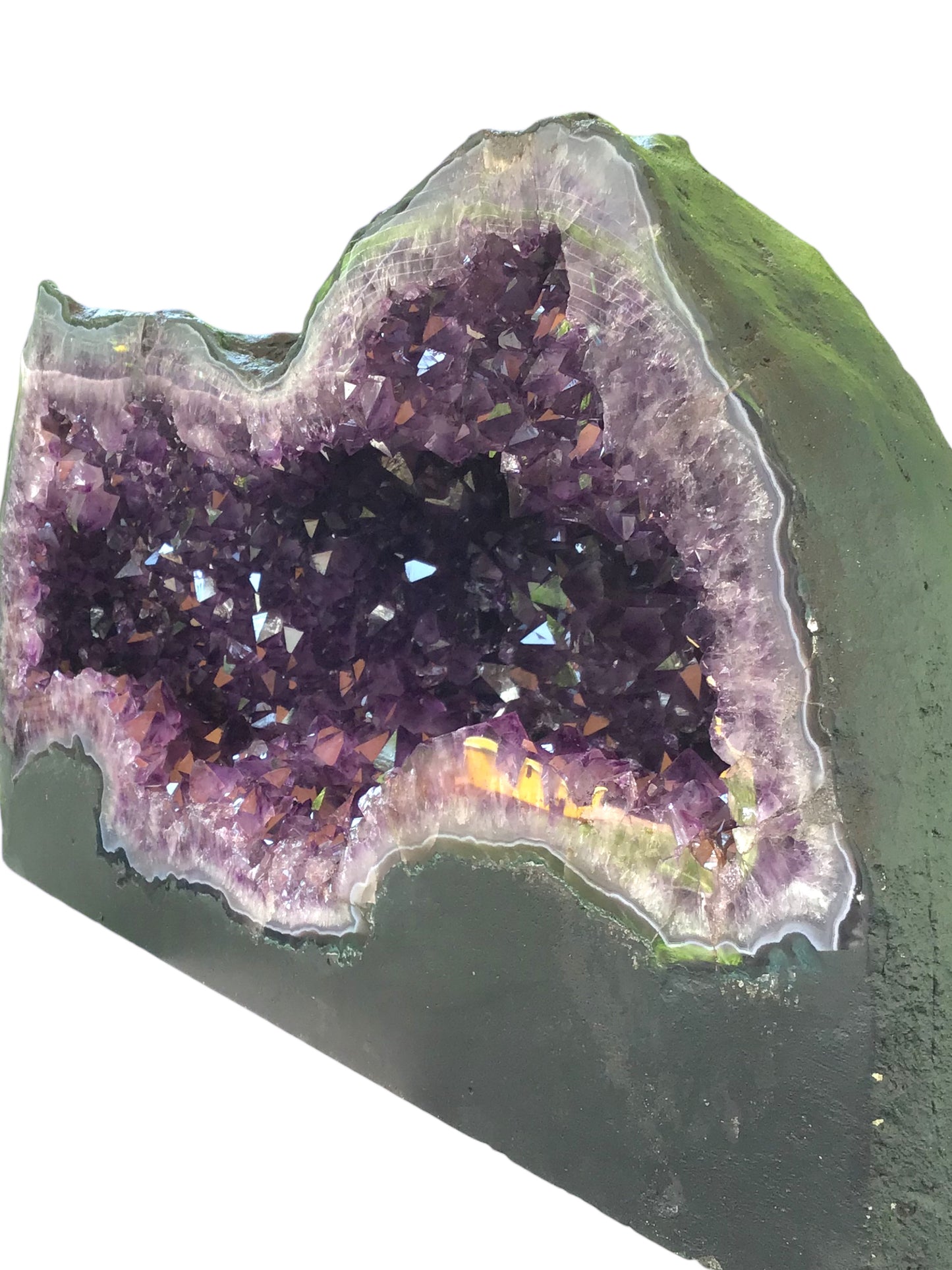 Amethyst Druse mit phantastischen Kristallen I 21,60 KG I 43x16x25cm I Blickfang I Unikat 1474I Brasilien