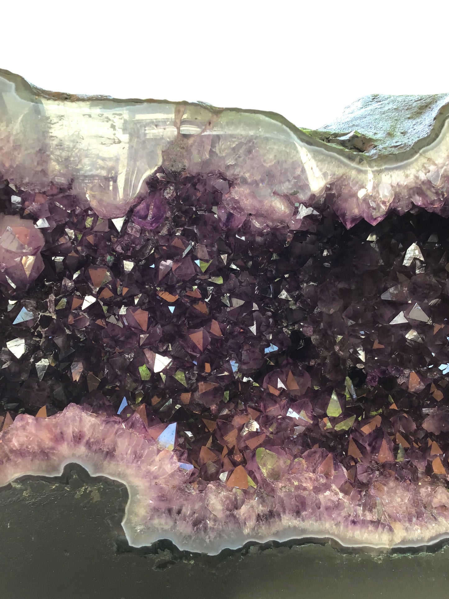 Amethyst Druse mit phantastischen Kristallen I 21,60 KG I 43x16x25cm I Blickfang I Unikat 1474I Brasilien
