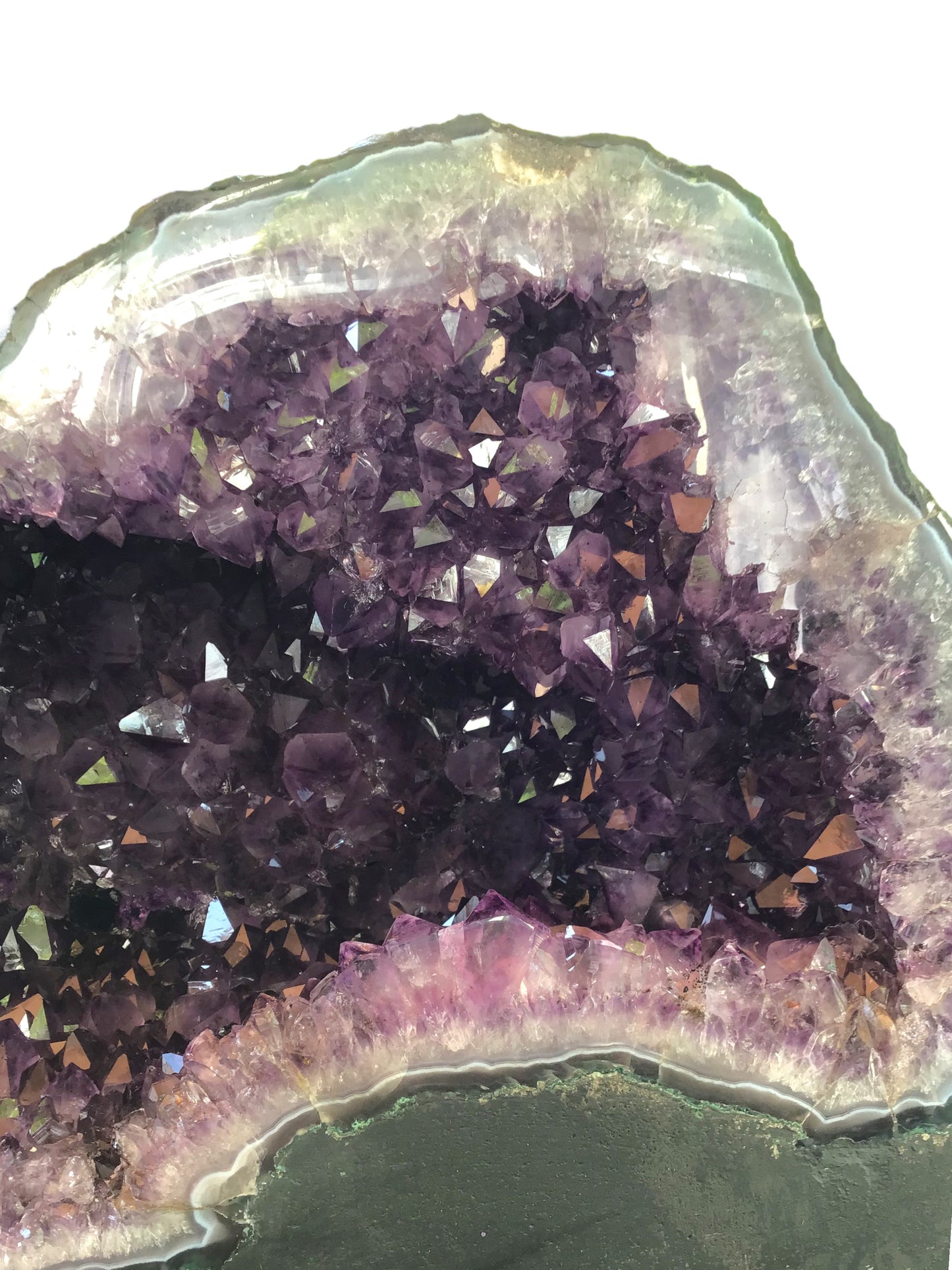 Amethyst Druse mit phantastischen Kristallen I 21,60 KG I 43x16x25cm I Blickfang I Unikat 1474I Brasilien