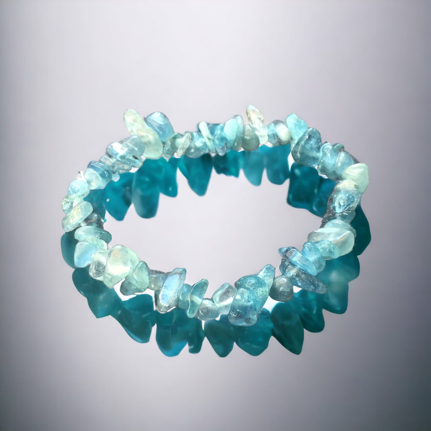 Steinfixx® - Echtes Aquamarin blau Armband mit Perlen in ovaler Form | angenehm zu tragen | DER Seelenstein